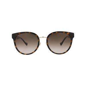 Gucci Round-Frame Injection Sunglasses Brown Womens